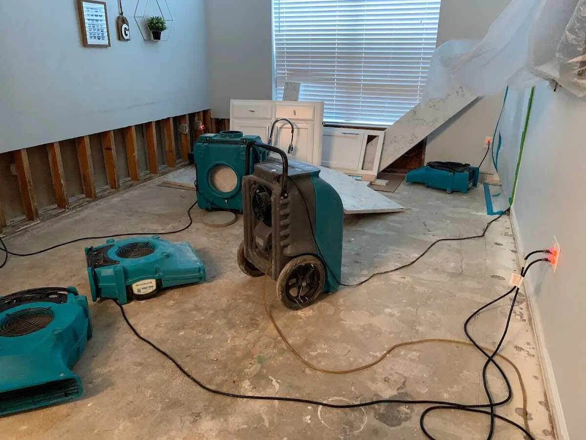 Dehumidifier in flood-cut room for Water Extraction & Removal in Branchburg